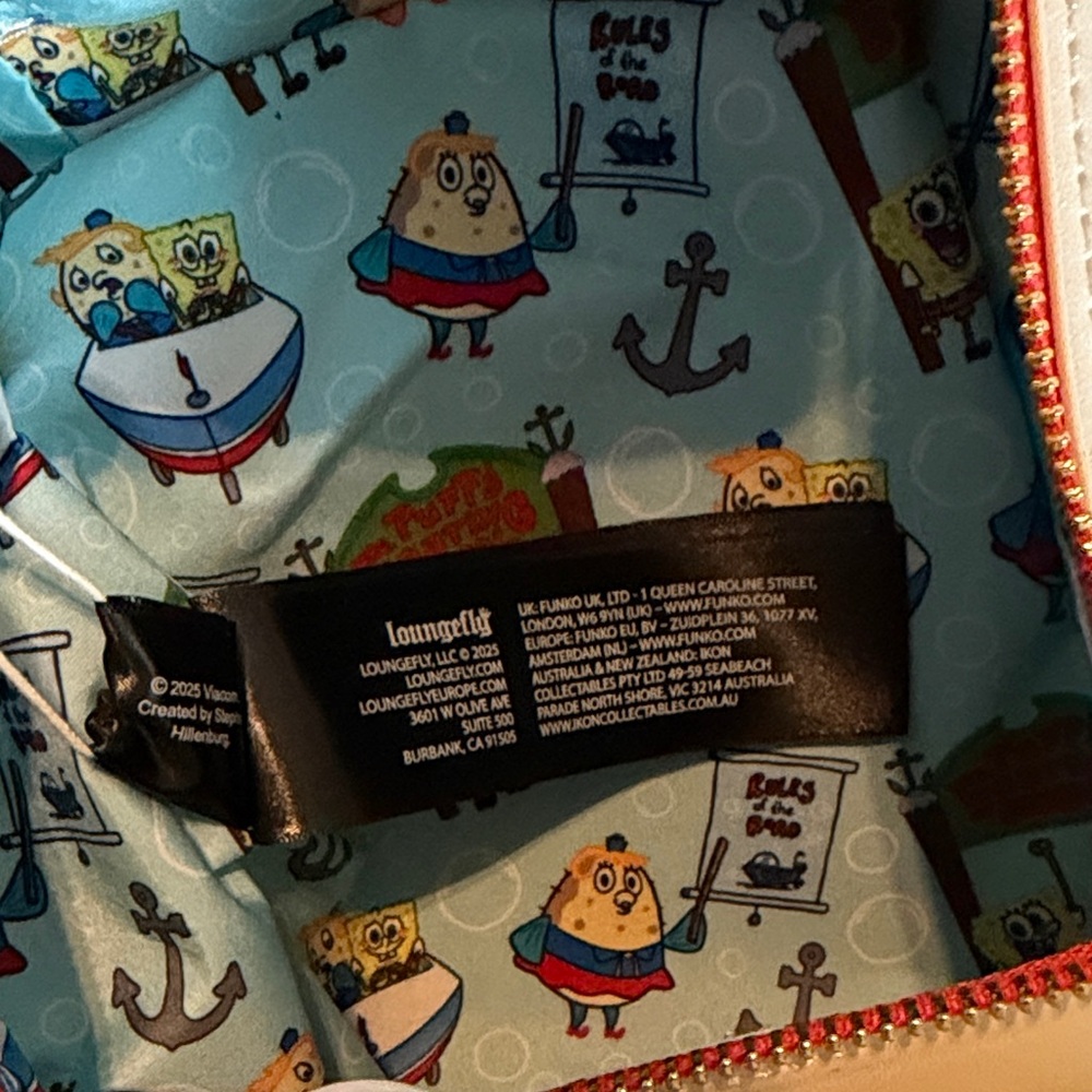 Loungefly SpongeBob SquarePants Kids Boat Crossbody Bag - Picture 6 of 9